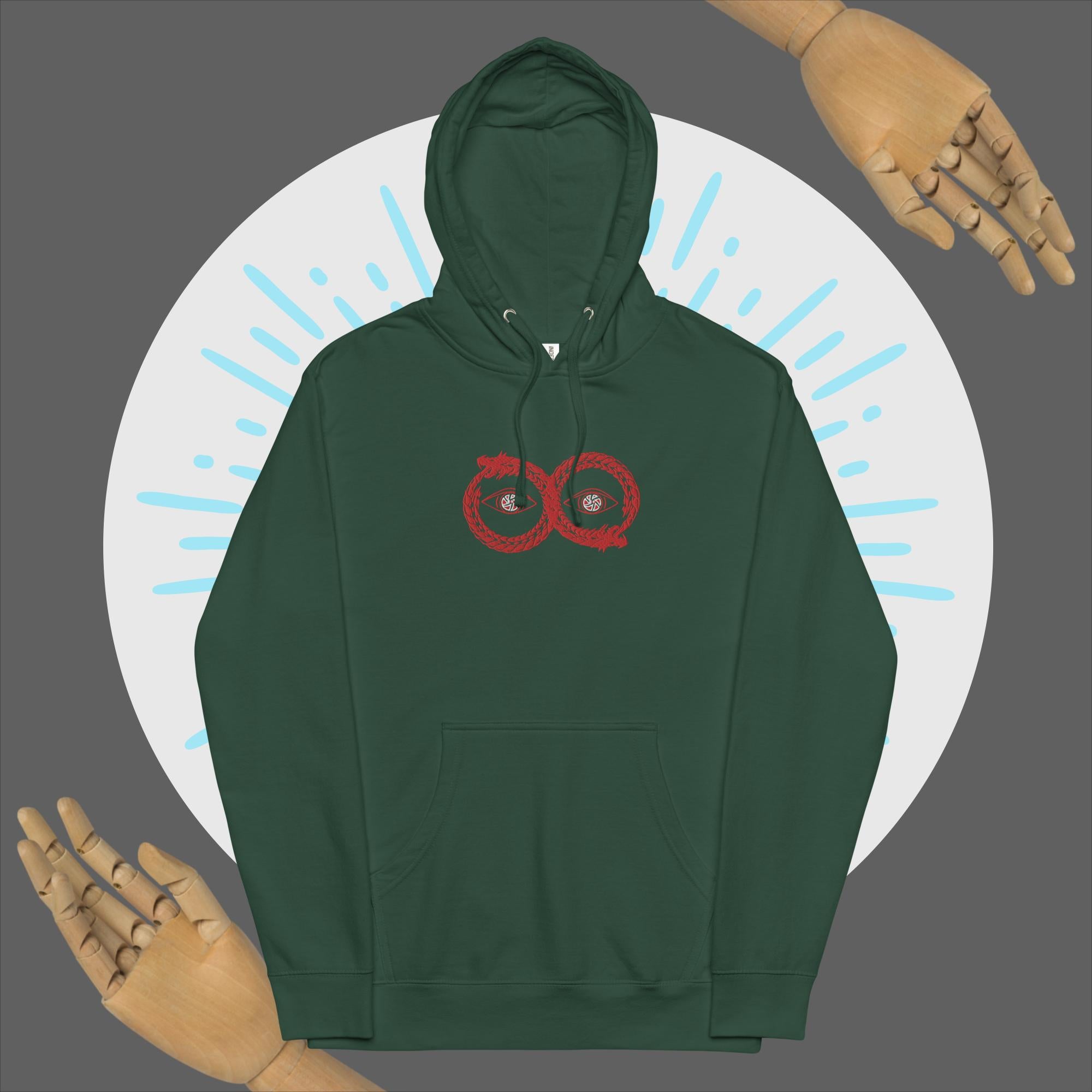 Red ouroboros midweight hoodie