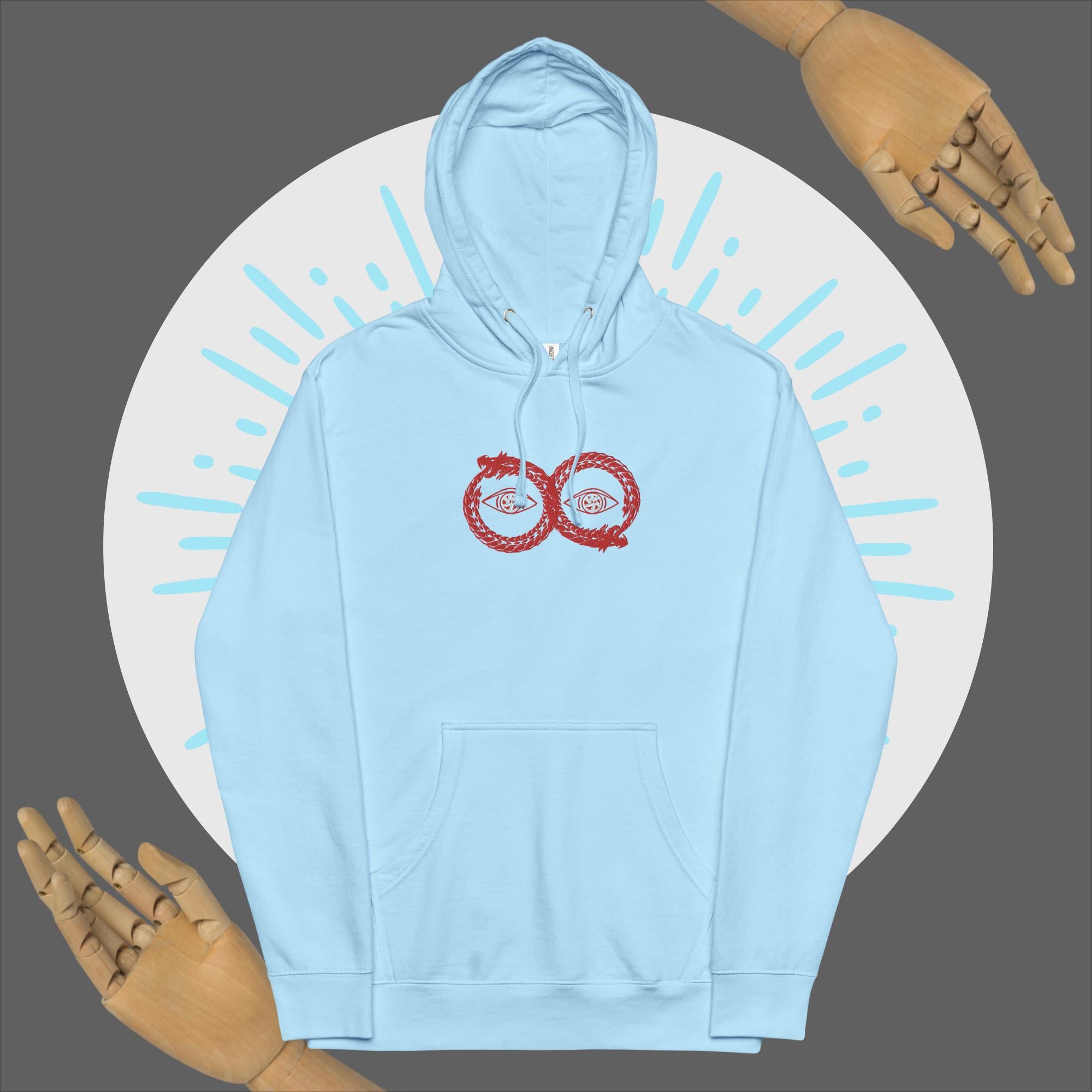Red ouroboros midweight hoodie