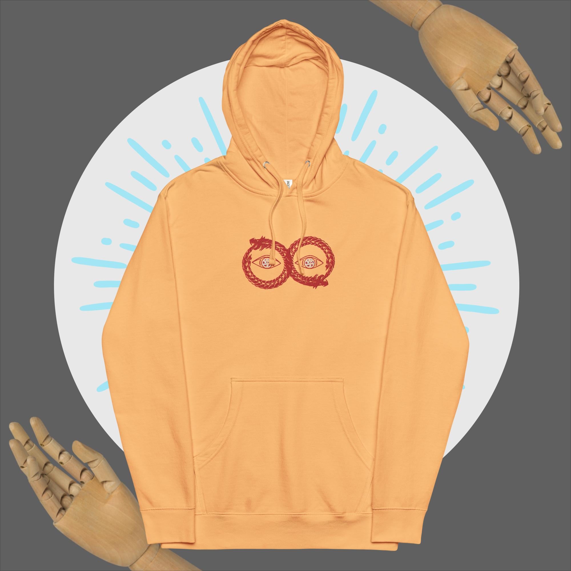 Red ouroboros midweight hoodie